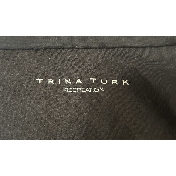 Trina Turk Recreation Womens Small  Black Full Zip  Athletic Thumb Hole Jacket - Picture 10 of 10